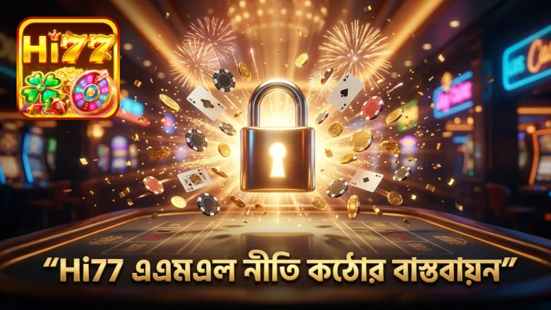 Hi77 প্ল্যাটফর্মে এএমএল নীতির কঠোর বাস্তবায়ন।