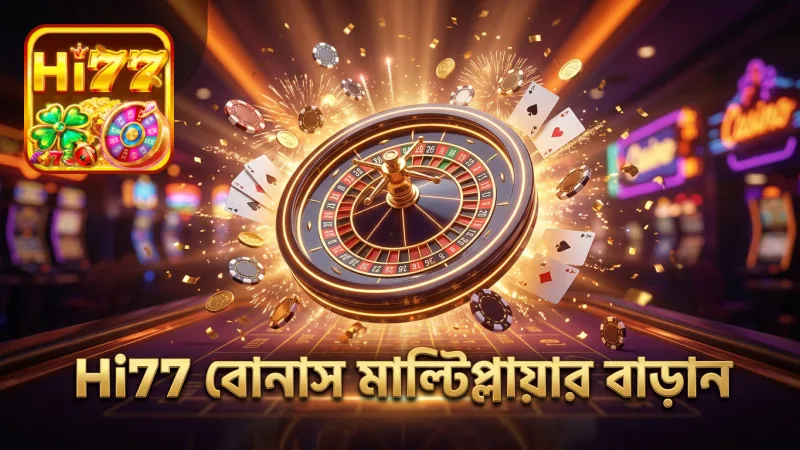 Hi77 এর বোম্বিং হুইল ট্রিগার করে মাল্টিপ্লায়ার বাড়ানো যায়।