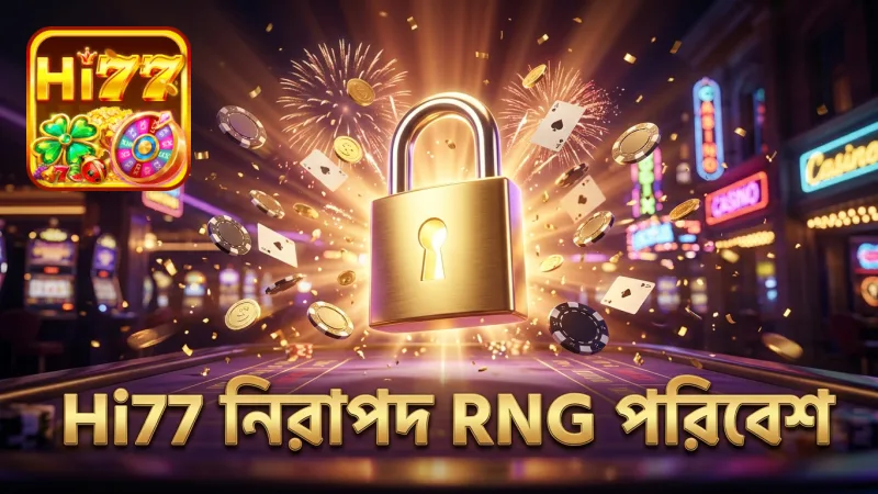Hi77 নিরাপদ পরিবেশে নিশ্চিত RNG যাচাইয়ের মাধ্যমে বিশ্বাস যোগায়।
