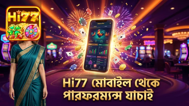 Hi77 প্ল্যাটফর্মে মোবাইল থেকে মোরগের পারফরম্যান্স যাচাই করা যায়।