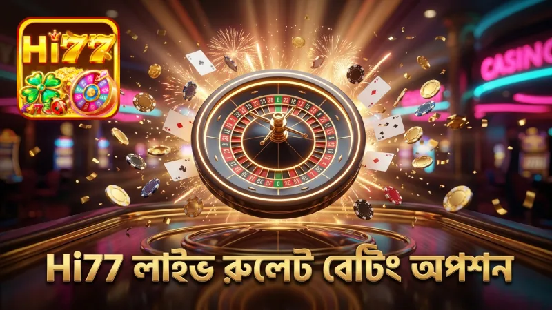 Hi77 এ লাইভ রুলেটের বেটিং অপশনগুলো স্পষ্ট ও সহজ