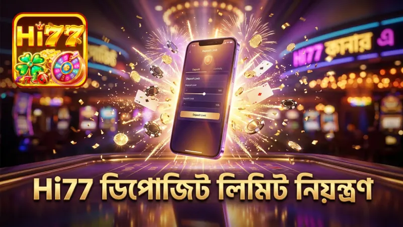 Hi77-এর ডিপোজিট লিমিট ফিচার দ্রুত নিয়ন্ত্রণ দেয়।